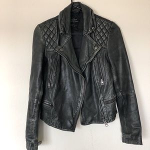 All saints leather biker jacket